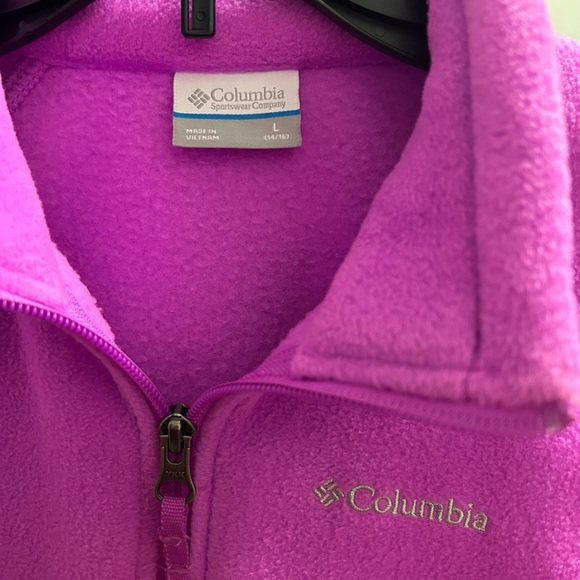 GIRLS Columbia fleece jacket SZ L - Picture 2 of 3